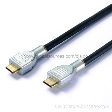 1,080P Mini HDMI® M to M Cables with Nickel or Gold-plated Connector
